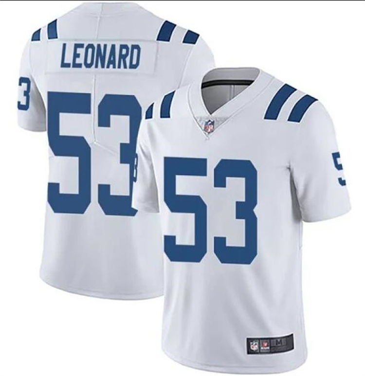 Youth Indianapolis Colts #53 Darius Leonard White Vapor Untouchable Limited Stitched Football Jersey